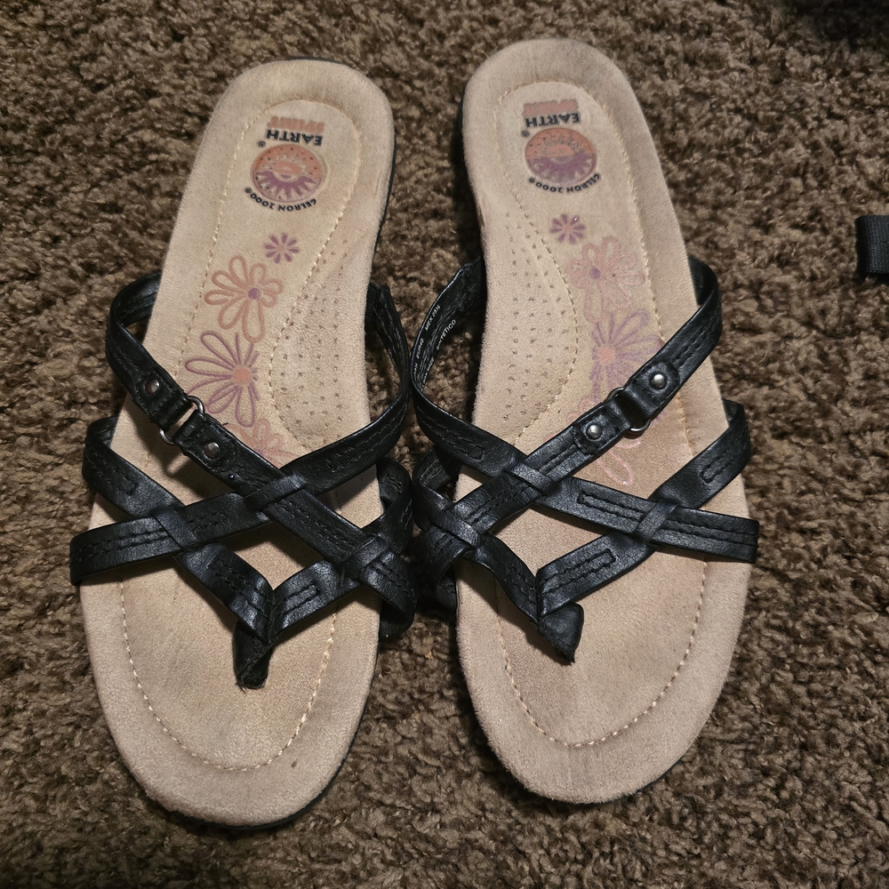 Earth Women's Black Sandals